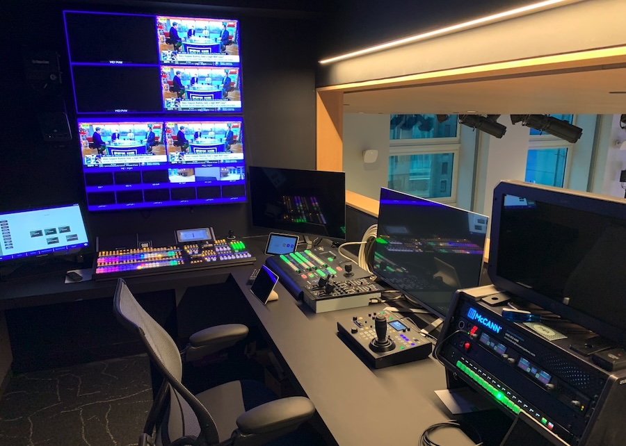An AV control room from McCann.